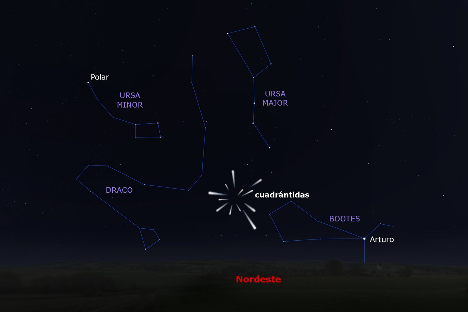 Primera lluvia de estrellas del año: Las Cuadrántidas